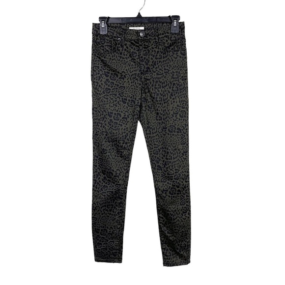 STS Blue Ellie High Waist  Leopard Spotted 5-Pocket Cropped Jeggings Size 24 - Picture 1 of 12
